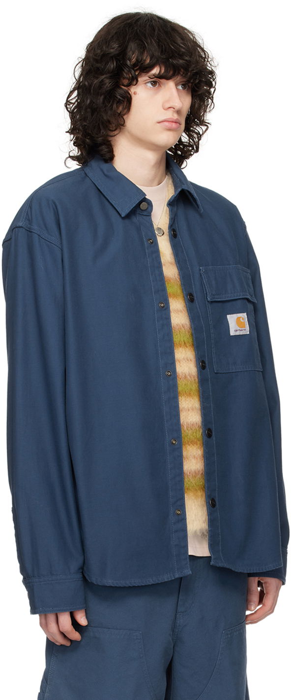 Риза Carhartt WIP Workwear Button-Up Shirt Jacket Синьо | I033443, 1