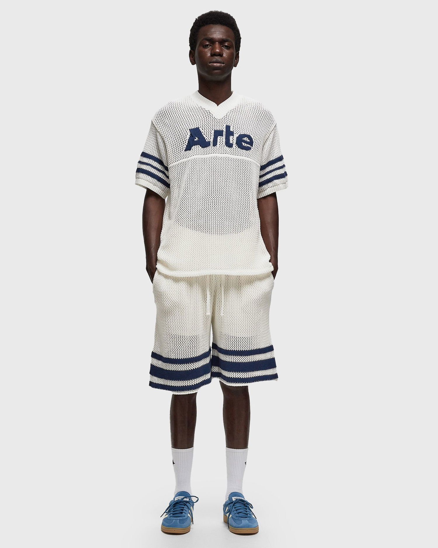 Къси панталони Arte Antwerp Knit American Shorts Бяло | SS24-106K-WHITE, 1
