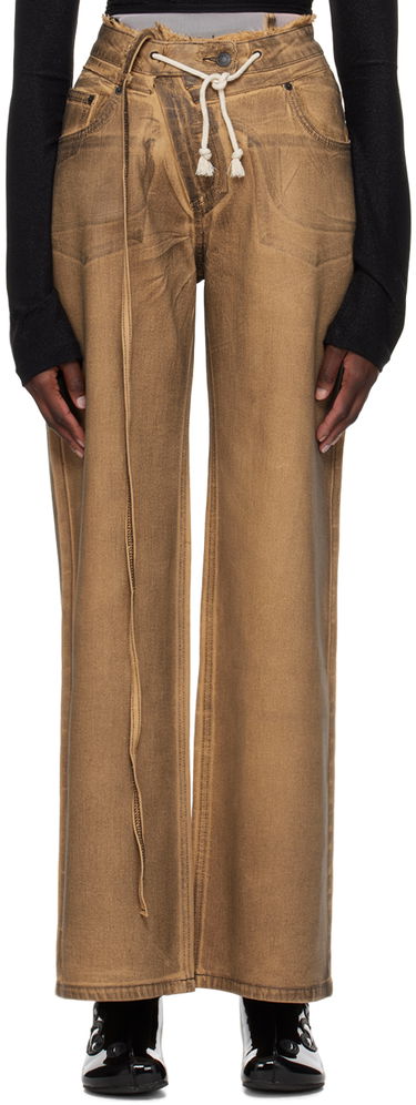 Дънки Ottolinger Ottolinger Exclusive Paperbag-Waist Jeans Кафяво | 1702808, 0