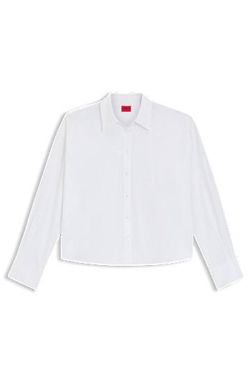 Риза BOSS Regular-Fit Cotton Poplin Blouse Бяло | 50550548, 0