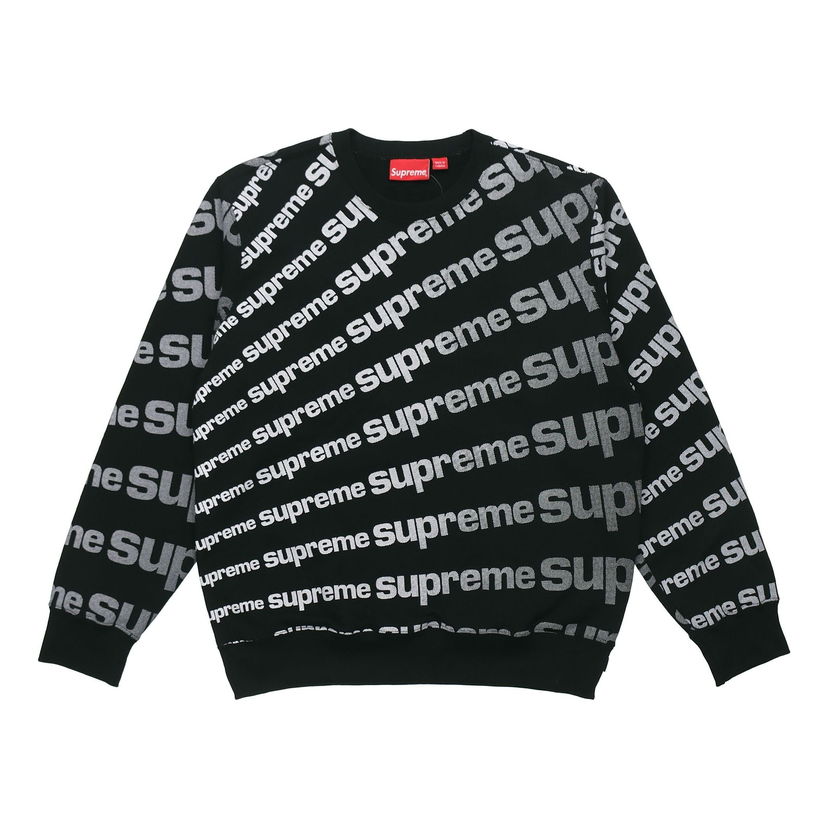 Суитчър Supreme SS20 Week 1 Radial Crewneck Logo Full Print Sweatshirt Черно | SUP-SS20-097