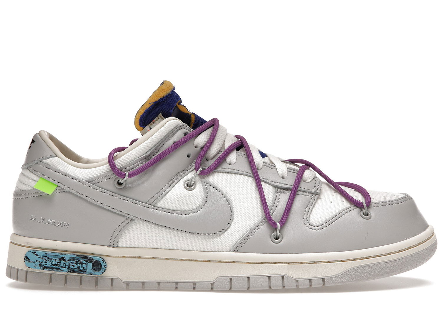 Кецове и обувки Nike Dunk Low Off-White Lot 48 Сиво | DM1602-107, 0