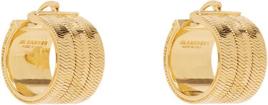 Обеци Jil Sander Jil Sander Textured Hoop Earrings Жълто | J12VG0307_P4877, 1