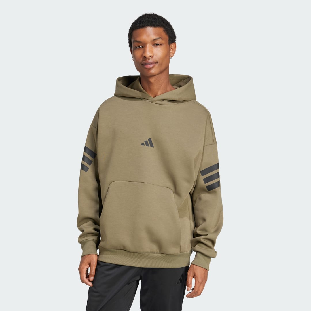 Суитчър adidas Performance Future Icons 3-Stripes Casual Hoodie Зелено | JD4856, 0