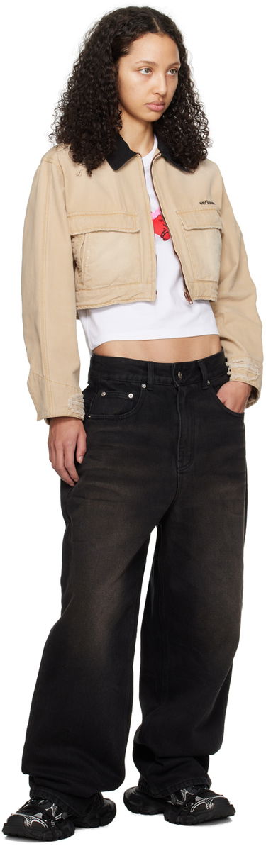 Яке We11done We11done Distressed Cropped Jacket Бежово | WD-DJ0-24-309-W-BG, 3