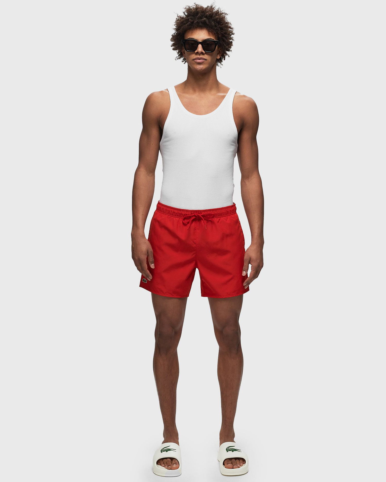Бански Lacoste Classic Swim Short Червено | MH6270-8UN, 1