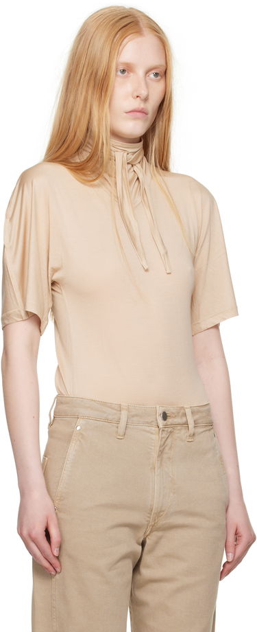 Тениска LEMAIRE Lemaire Short Sleeve Foulard T-Shirt Бежово | TO1337 LJ1011, 1