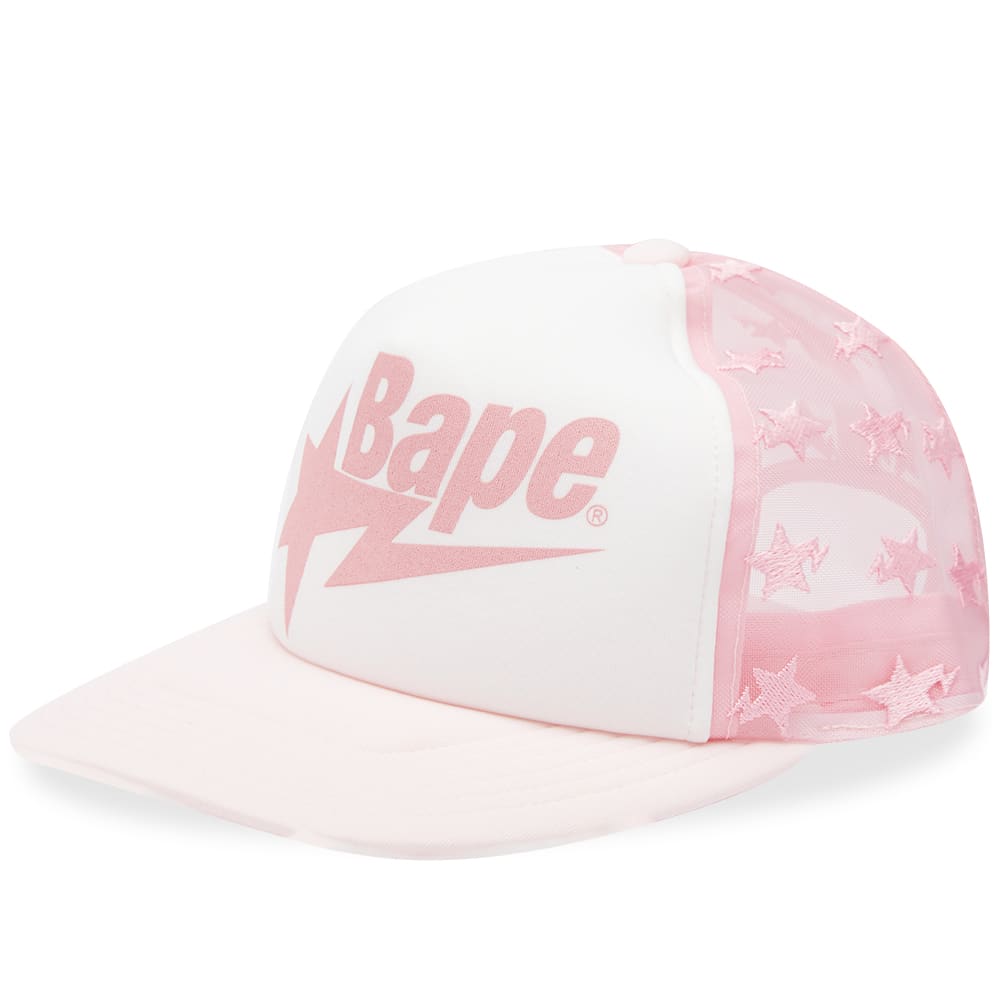 Шапка с козирка BAPE A Bathing Ape STA Mesh Cap Розово | 001CPI201003F-PNK, 0