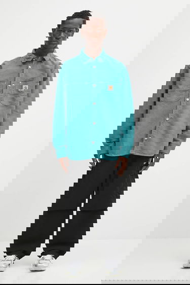 Риза Carhartt WIP Walter Linen Blend Relaxed Classic Collar Shirt Тюркоазено | I033578.2ZUGD, 4