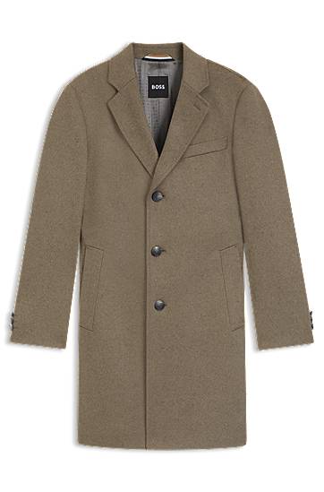 Палта BOSS Slim-Fit Wool and Cashmere Coat Кафяво | 50549187, 0