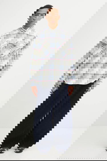 Риза AAPE by A Bathing Ape AAPE Now Plaid Flannel Regular Fit Classic Collar Shirt with Chest Pockets Многоцветен | AAPSTM8543XXP, 4