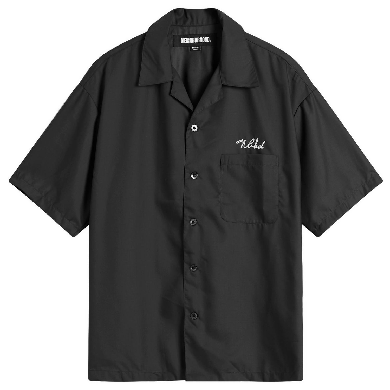 Риза Neighborhood Neighborhood Hawaiian Shirt, Size Large Черно | 251TSNH-SHM07-BLK, 1