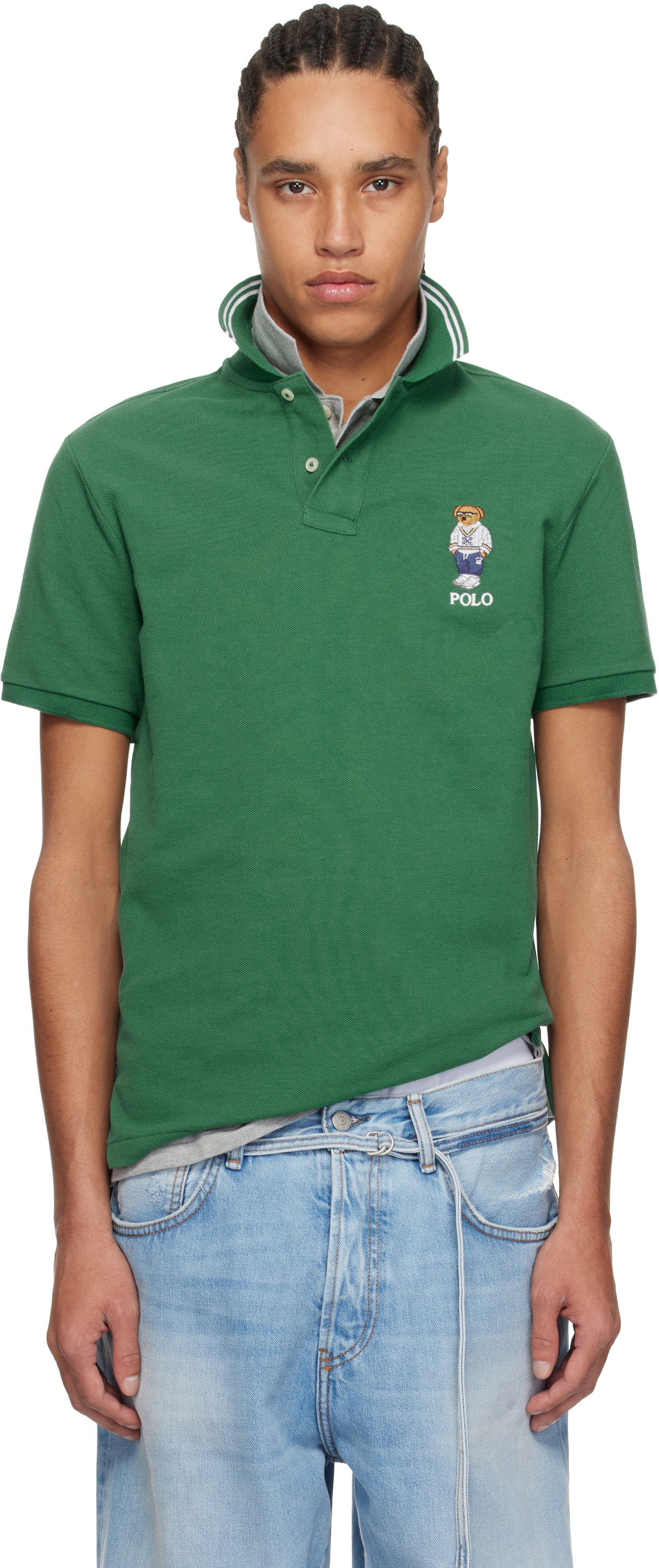 Поло тениска Polo by Ralph Lauren Ralph Lauren Classic Fit Polo Bear Mesh Polo Зелено | 710963817001, 0