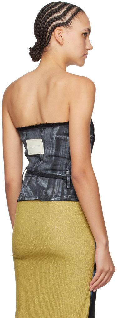 Потник Ottolinger Ottolinger Zip Denim Corset Top Сиво | 1704812, 2