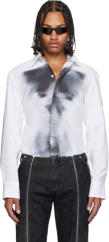 Риза Jean Paul Gaultier Jean Paul Gaultier Printed Body Dust Shirt Бяло | 25/04-W-ST041-C071-0100, 0