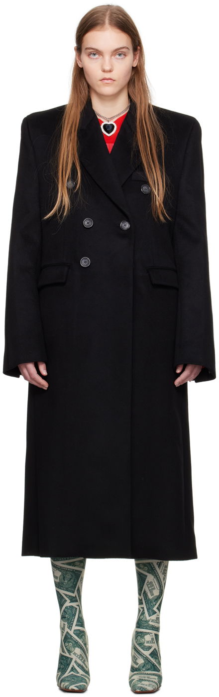 Палта VETEMENTS VTMNTS Tailored Double-Breasted Maxi Coat Черно | VL20CO100B, 0