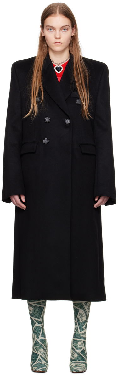 Палта VETEMENTS VTMNTS Tailored Double-Breasted Maxi Coat Черно | VL20CO100B, 0