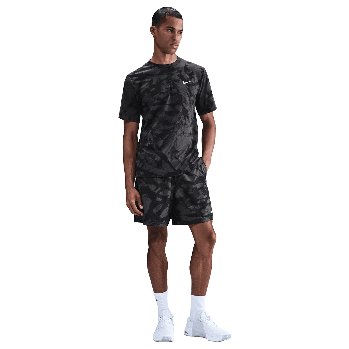 Къси панталони Nike Dri-FIT Form 7" Print Training Shorts Черно | HV0431-060, 0