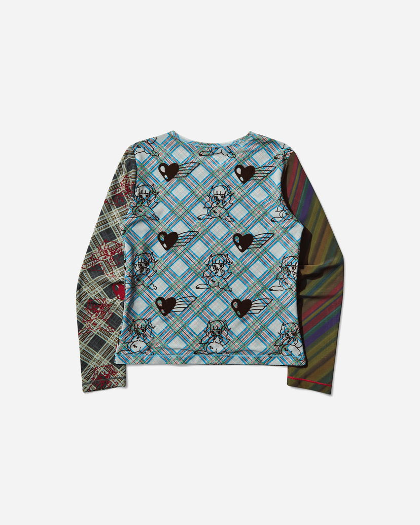 Тениски и потници Chopova Lowena Bun Gal Flocked Mesh Longsleeve Top Многоцветен | 2421 MLT