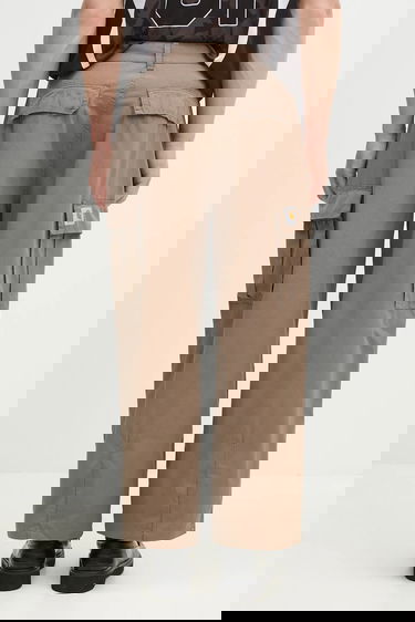 Карго панталони Carhartt WIP Cole Pleated Cargo Cotton Pants Кафяво | I030477.1YJ02, 2