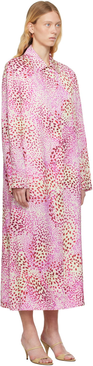 Pокля Dries Van Noten Dries Van Noten Printed Jacquard Mac Coat Розово | 251-010203-1038, 1