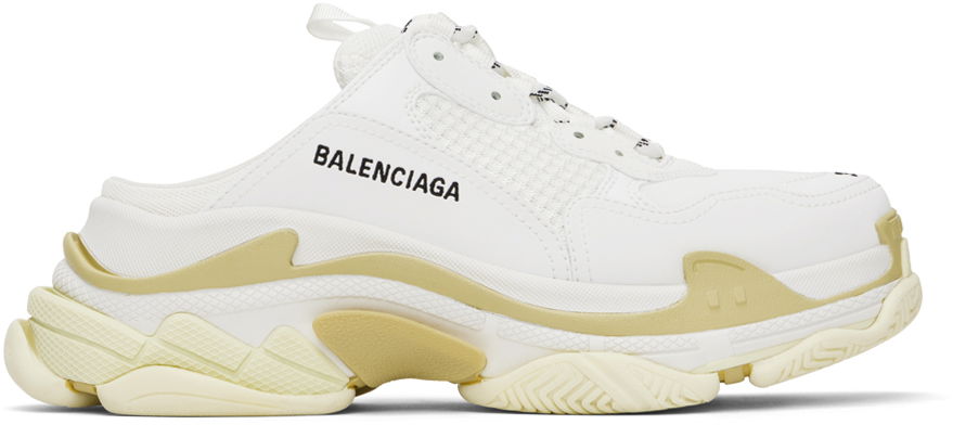 Кецове и обувки Balenciaga Triple S "White" Бяло | 755687-W3SM2-9097, 0