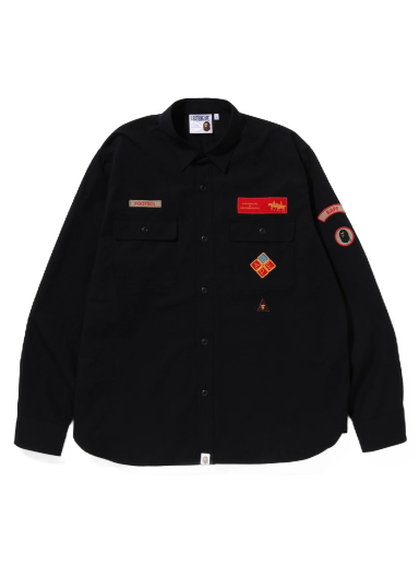 Риза BAPE Relaxed Fit Boyscout Shirt Черно | 1J30-131-001