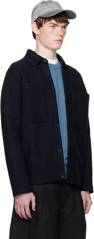 Яке Stone Island Stone Island Wool Overshirt Тъмно синьо | K2S15 5100058 S0IN1, 1