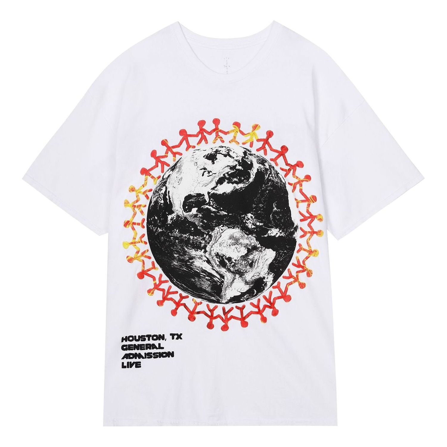 Тениска Cactus Jack by Travis Scott Travis Scott Around The World Graphic T-Shirt Бяло | 93665-130, 0