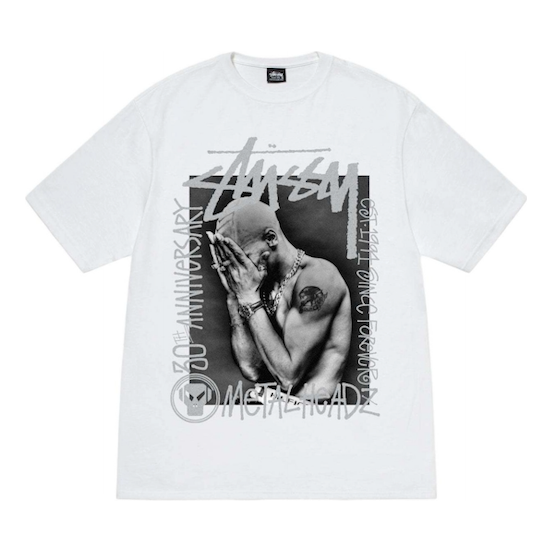 Тениска Stüssy Metalheadz Logo Graphic T-Shirt Бяло | 3903901