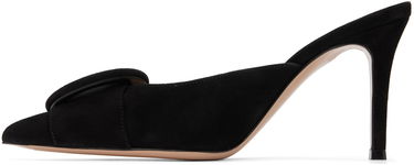 Кецове и обувки Gianvito Rossi Portofino 85 Suede Mules Черно | G95451-85RIC-CAM, 2