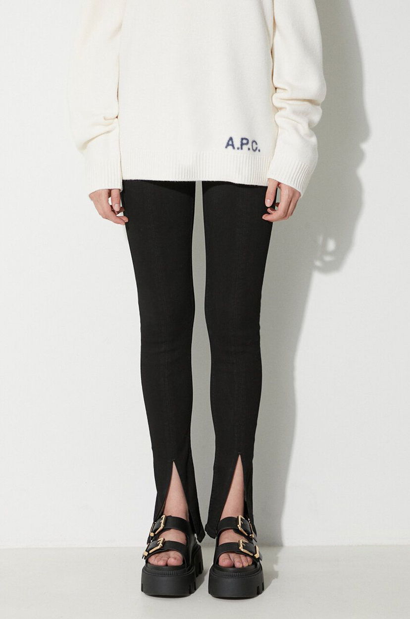 Клинове Rick Owens Split Hem Leggings Черно | DS02C5317.SBB