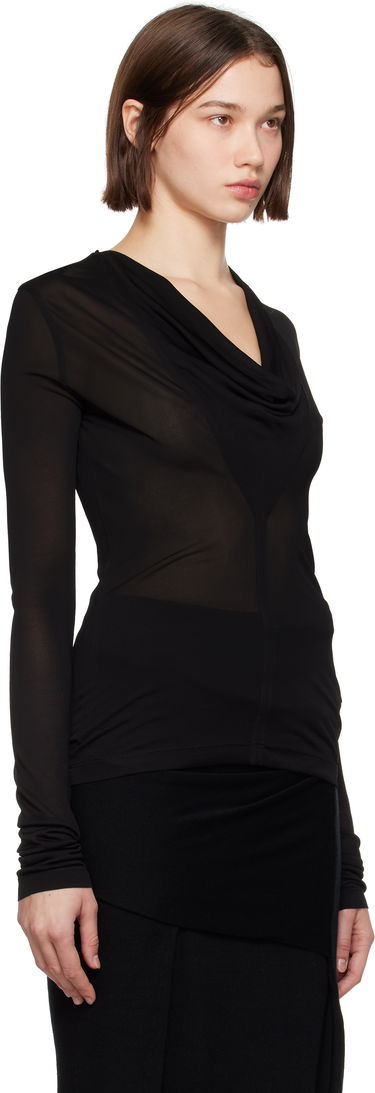 боди TOTEME TOTEME Draped V-Neck Top Черно | 244-WRT0401-FB0266, 3