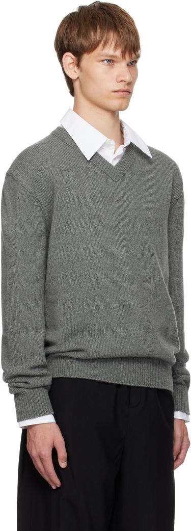 Пуловер The Row The Row Horik V-Neck Sweater Сиво | 1023-Y960, 1