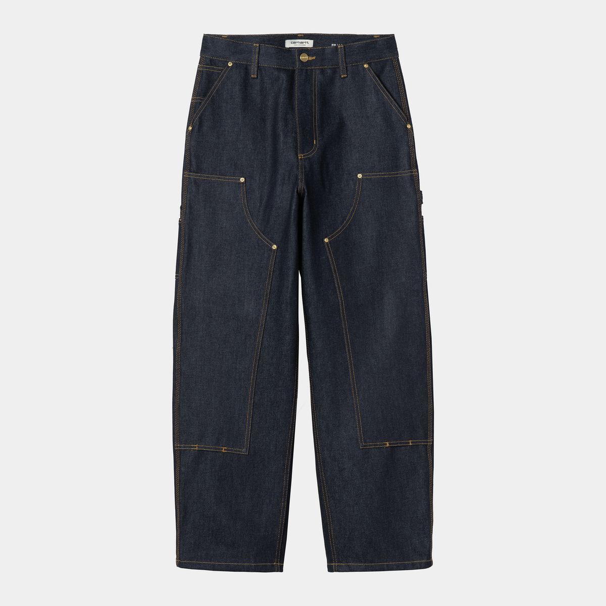 Дънки Carhartt WIP Brandon Rigid Denim Double Knee Pant Тъмно синьо | I036323_6, 1