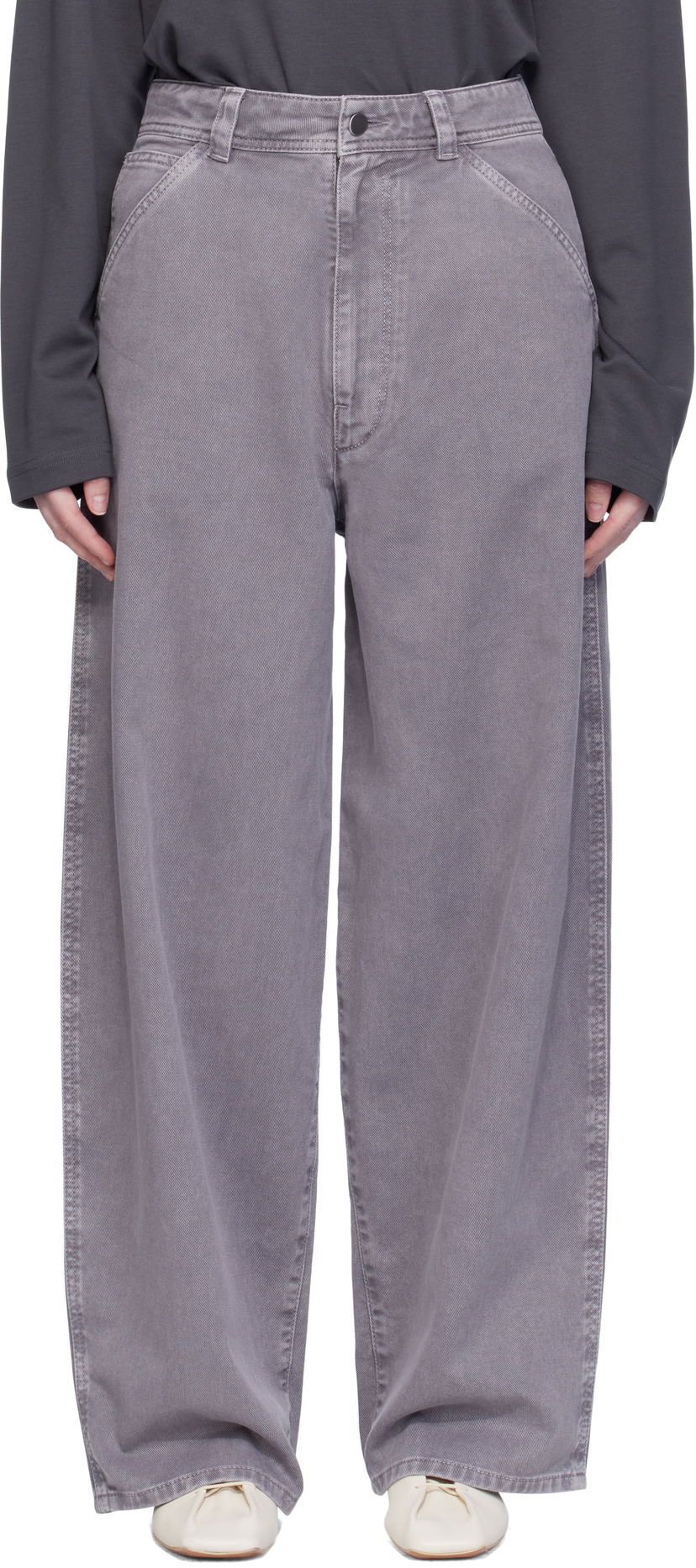 Дънки LEMAIRE Lemaire Large Jeans Сиво | PA1224 LD1063