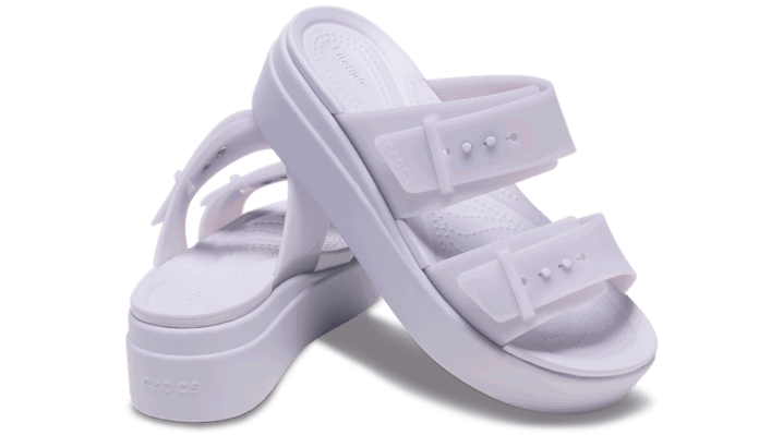Кецове и обувки Crocs Brooklyn Buckle Frosted Low Sandals Бяло | 210980-5BR, 1