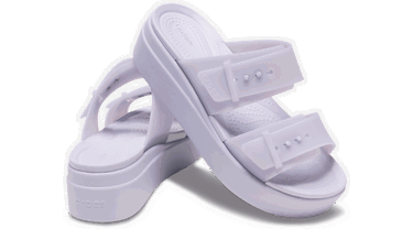 Кецове и обувки Crocs Brooklyn Buckle Frosted Low Sandals Бяло | 210980-5BR, 1