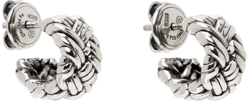 Обеци Bottega Veneta Intreccio Small Earrings Металик | 795574 V5070 8117, 1