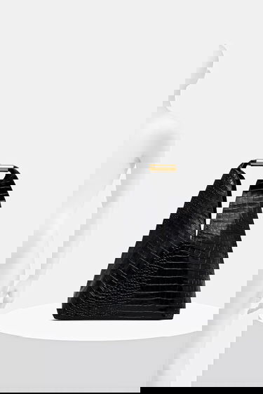 Дамска чанта Maison Margiela Crocodile Embossed V-Shape Top Handle Bag Черно | SB6WD0043.P8650.T8013, 5
