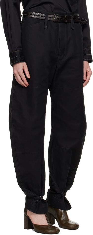 Панталони LEMAIRE Lemaire Tapered Tie-Hem Trousers Черно | PA1184 LF1350, 1