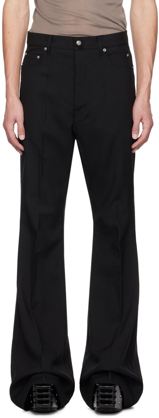 Панталони Rick Owens Black Porterville Bolan Bootcut Trousers Черно | RU02D6335 WGP