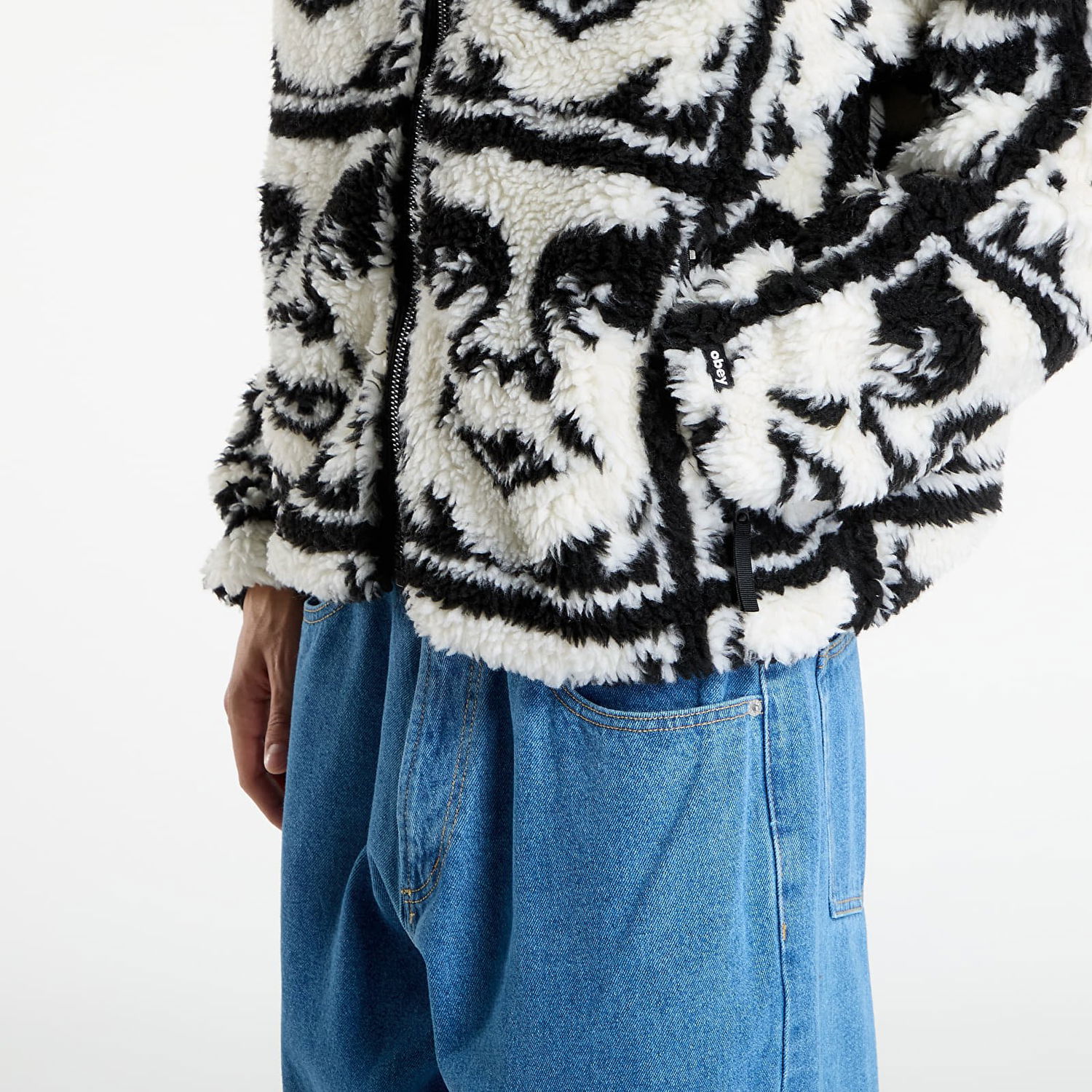 Яке OBEY OBEY Repeated Icon Sherpa Jacket Многоцветен | 121800608-BKM, 1