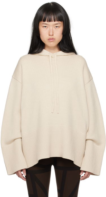 Пуловер TOTEME TOTEME Signature Knit Hoodie Бежово | 234-WRTWTP166-YA0008, 0
