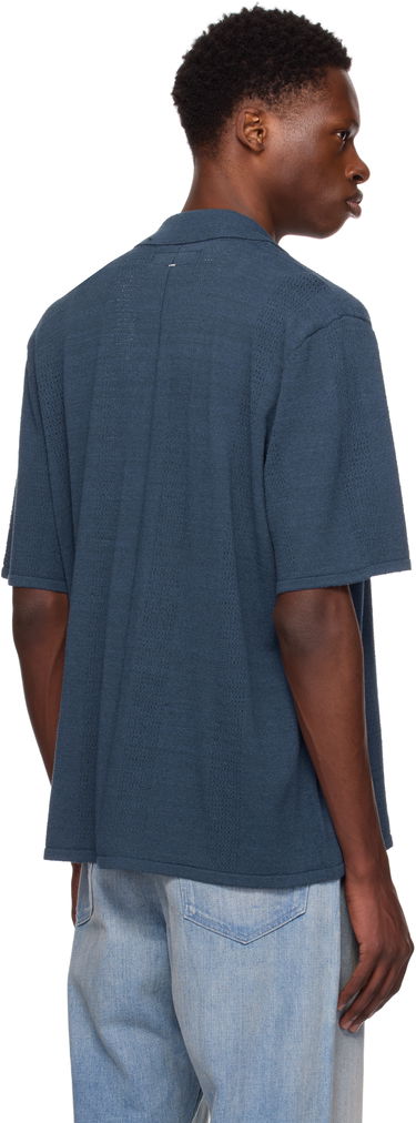 Риза rag & bone Rag & Bone Avery Zuma Knitted Shirt Синьо | MBS25P020NC20, 2