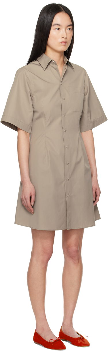 Pокля AMI AMI Paris Short Sleeve Shirt Minidress Бежово | FDR162.CO0076, 1