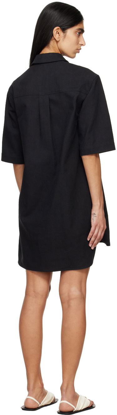 Pокля Loulou de Saison Loulou de Saison Basava Mini Shirt Dress Черно | BASAVA, 2