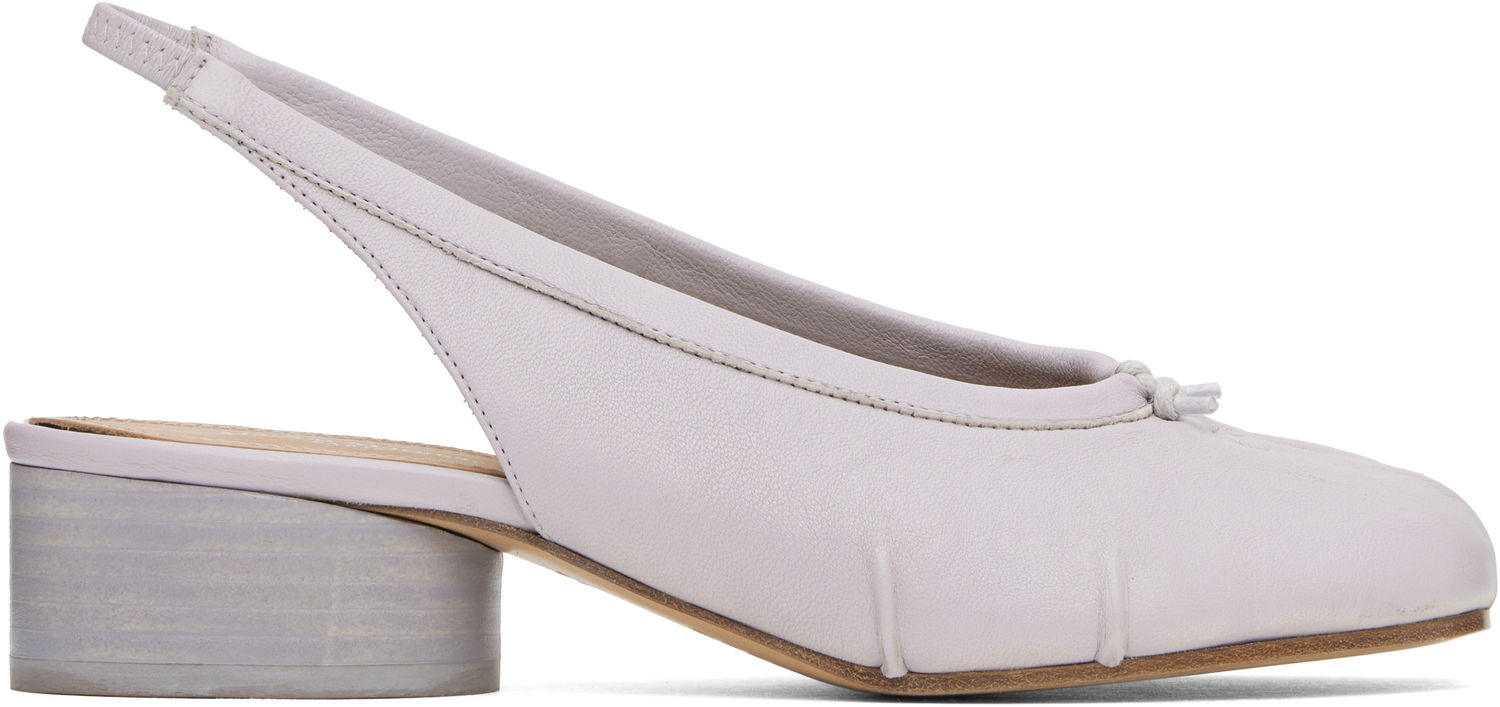 Кецове и обувки Maison Margiela Maison Margiela Tabi Ballerina Slingback Heels Лилаво | S58WZ0141 P6378, 0