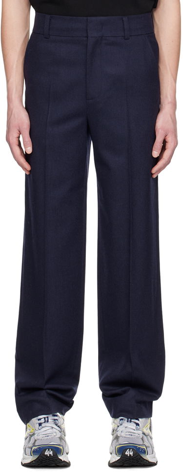 Панталони We11done Melina Wide Leg Wool Trousers Синьо | WD-PT3-22-286-M-NV, 0