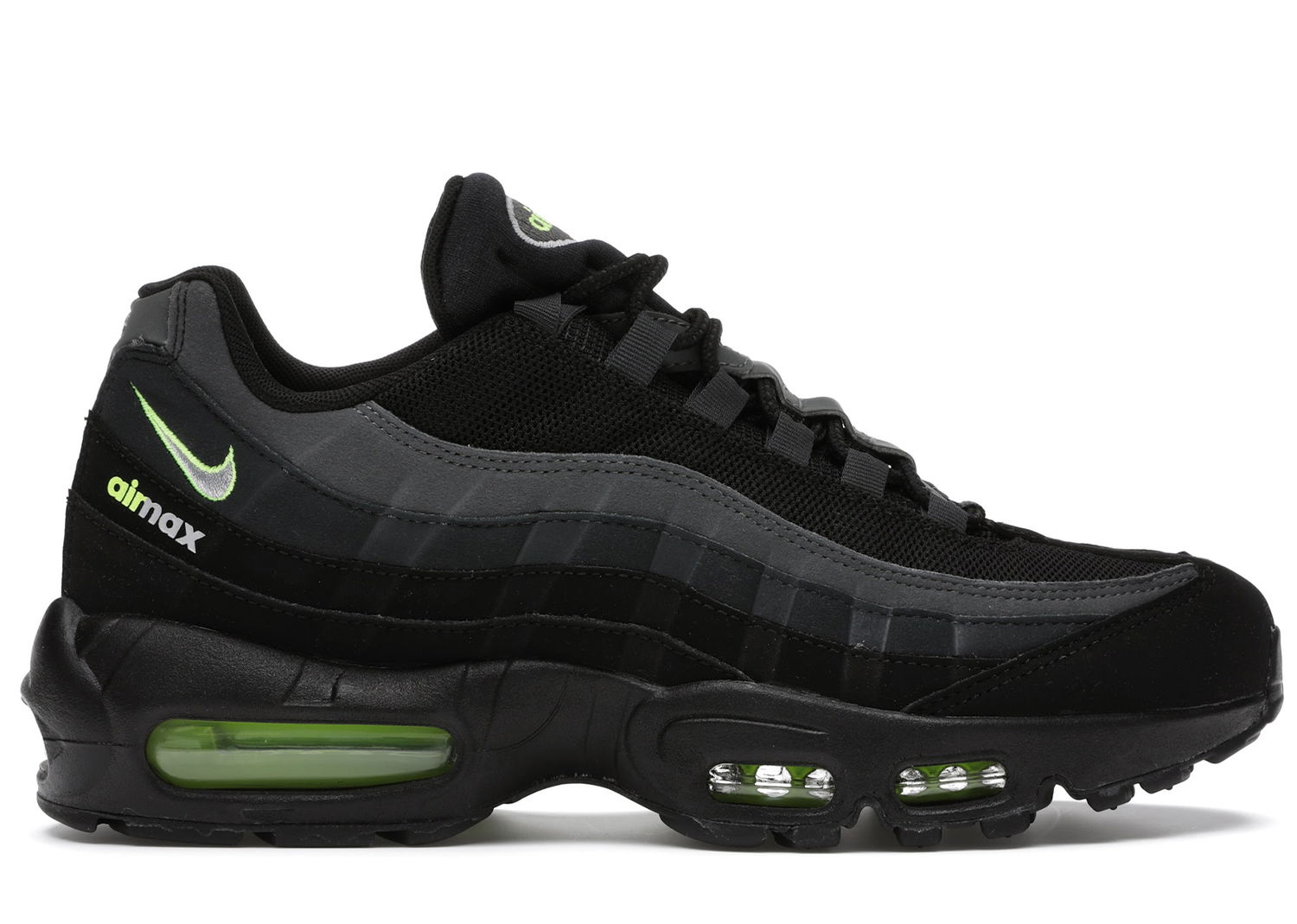 Кецове и обувки Nike Air Max 95 Retro Logo "Black Grey Volt" Черно | CV1635-002, 1